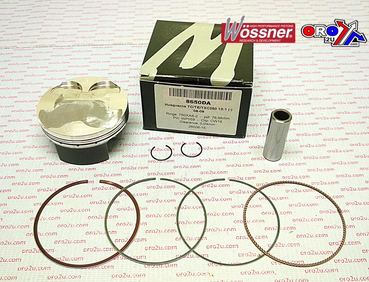PISTON KIT 06-9 TC TE250 76.00, WOSSNER 8650DC HUSQVARAN image 1