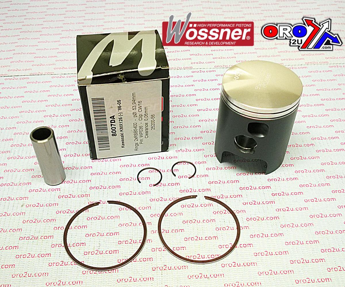 PISTON KIT 86-05 KMX125 54.00, FORGED WOSSNER 8007DA 13001-1235 image 1