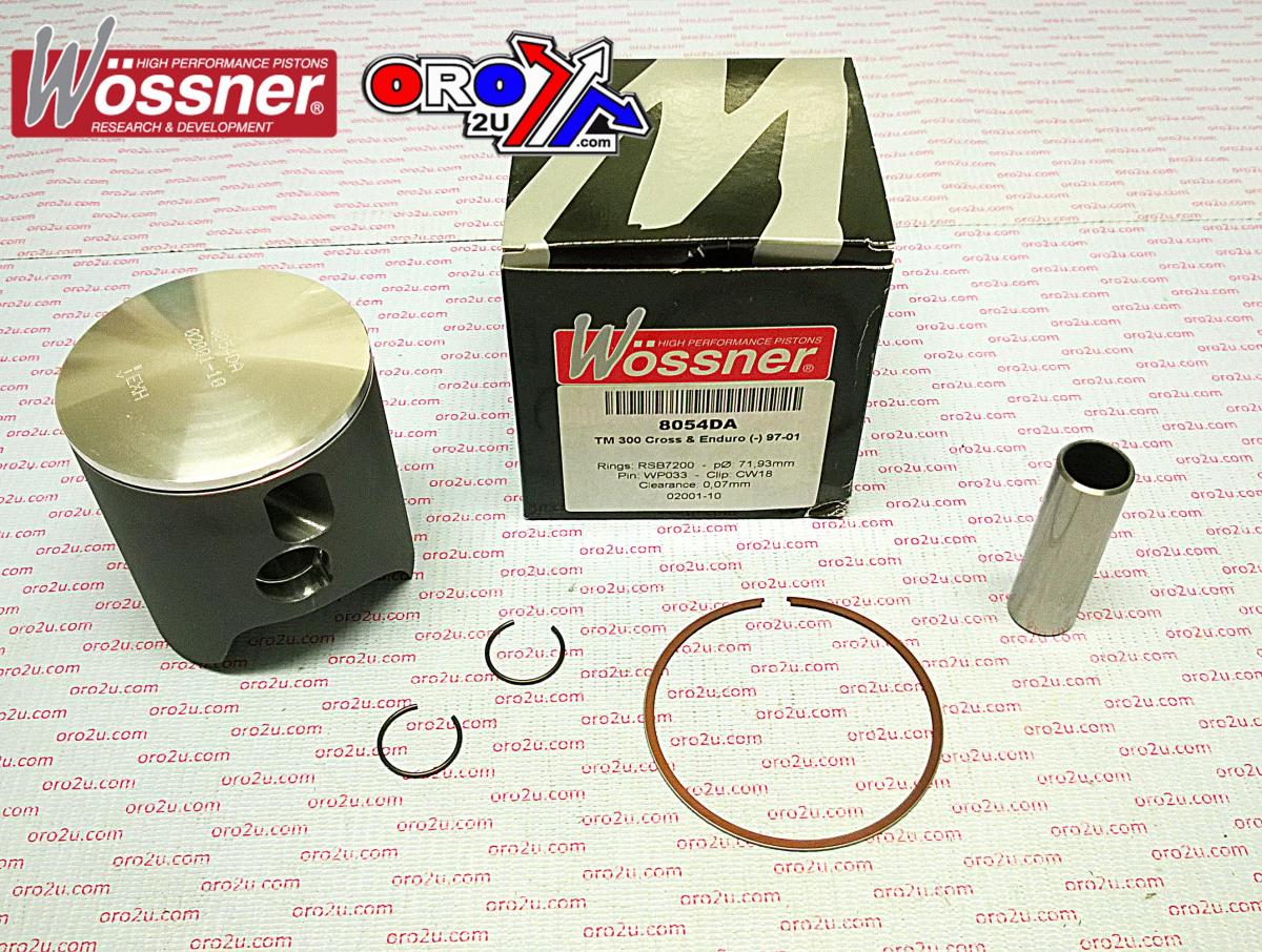 PISTON KIT 1997-2001 TM 300 CROSS ENDURO 72.00 C WOSSNER 8054DC image 1