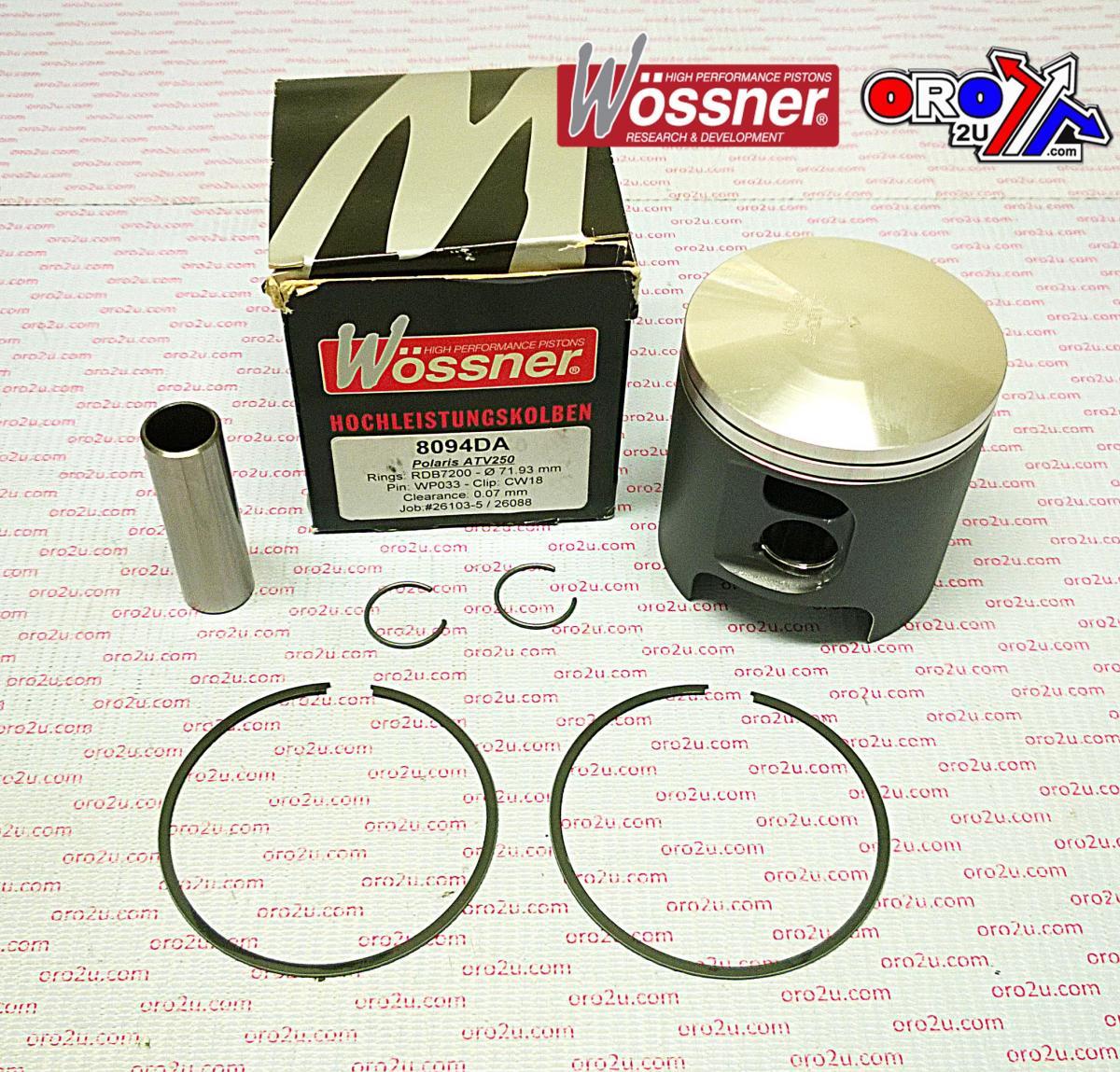 PISTON KIT POLARIS 250 72.50, FORGED WOSSNER 8094D050 image 1