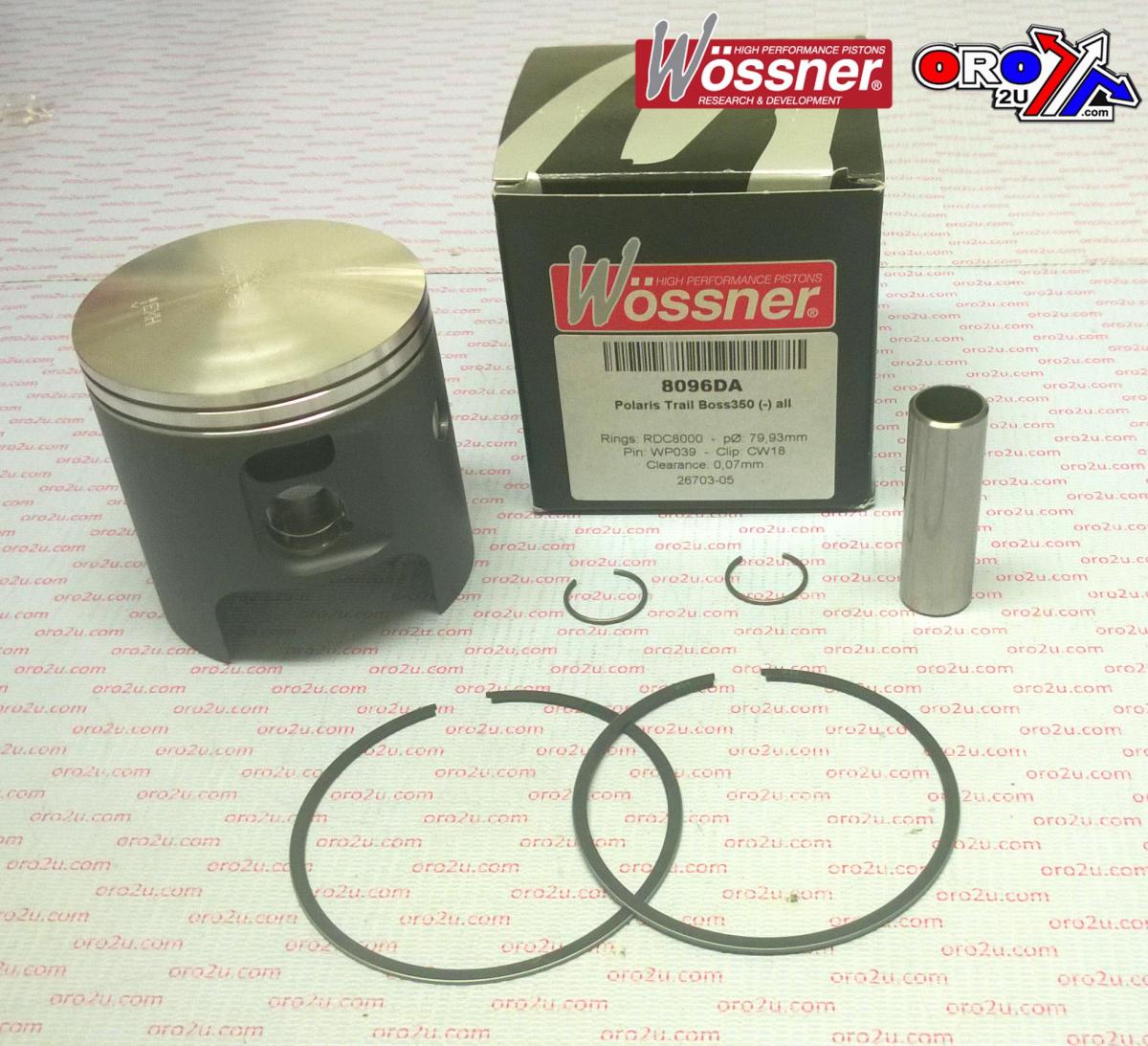 PISTON KIT POLARIS 350 82.00, FORGED WOSSNER 8096D200 ATV image 1