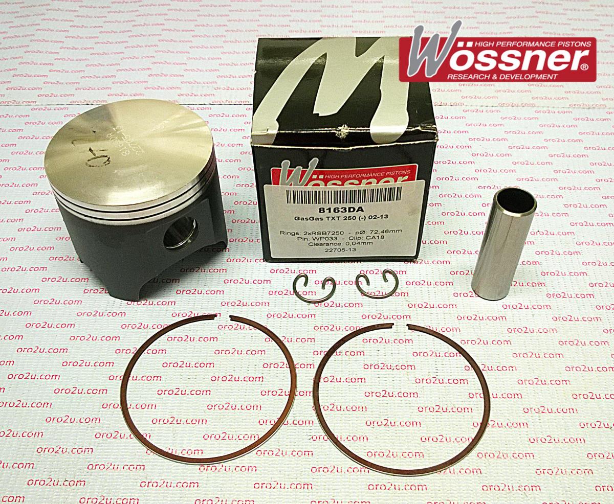 PISTON KIT 01-2020 TXT250 GASGAS, FORGED WOSSNER 8163DC image 1
