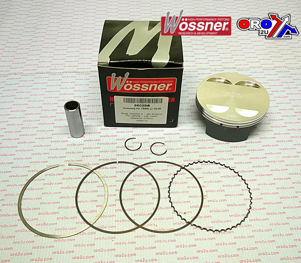 PISTON KIT 04-08 HUS 550FC/FE, WOSSNER 8602DA HUSABERG 100 image 1