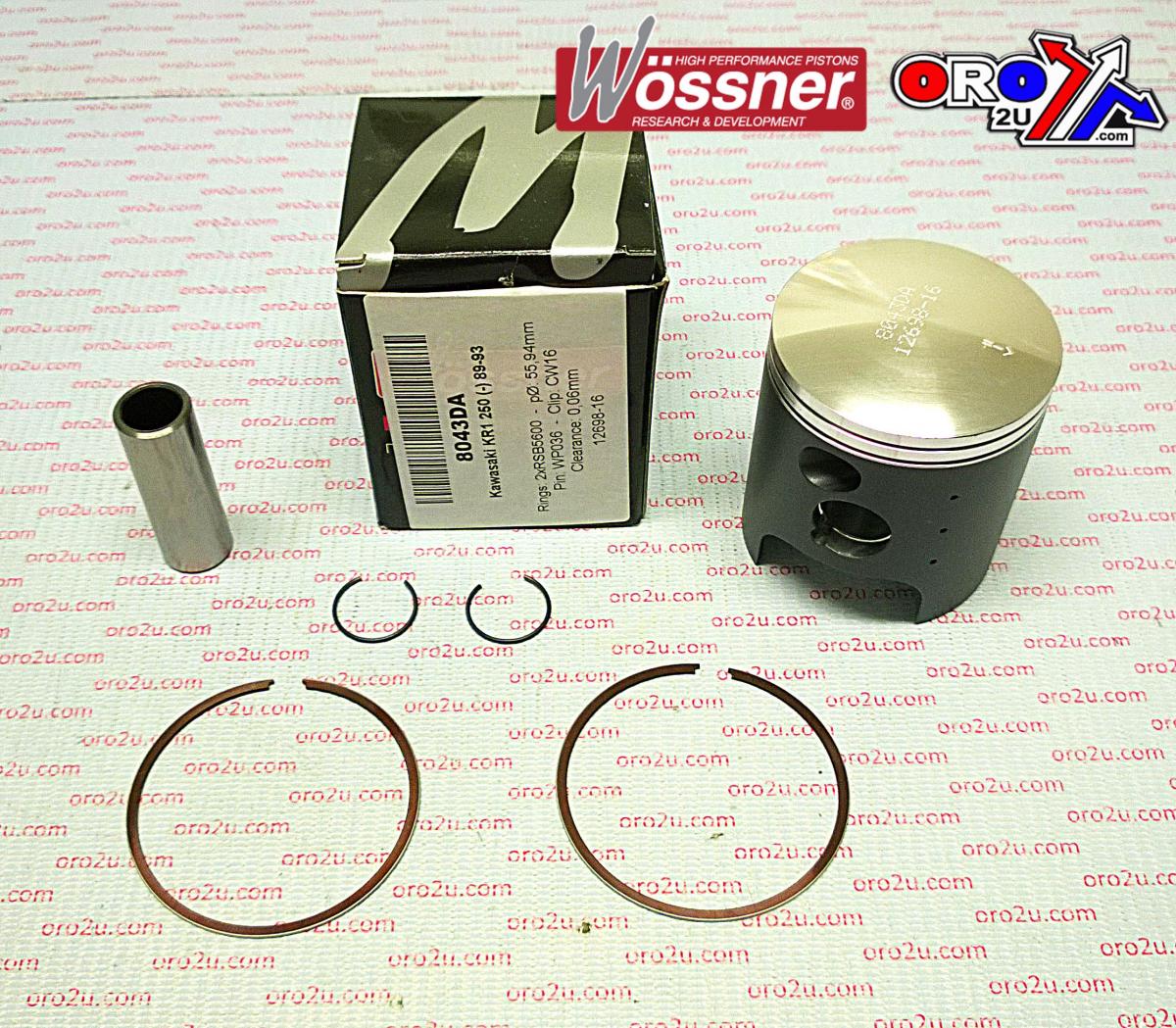 PISTON KIT 88-93 KR1-250 56.00, WOSSNER8043DA, BIKE REQUIRES 2 PISTONS image 1