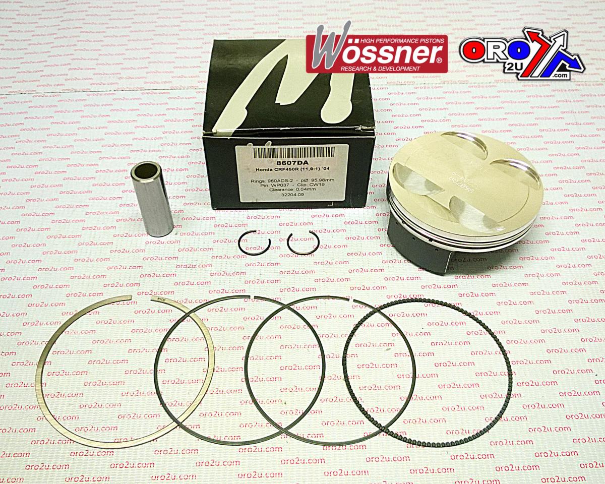 PISTON KIT 2004 CRF450 96mm, FORGED WOSSNER KIT 8607DB image 1