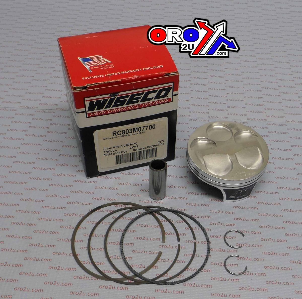 PISTON KIT 05-07 YZF250 77.00, RACE WISECO RC803M07700 MX image 1