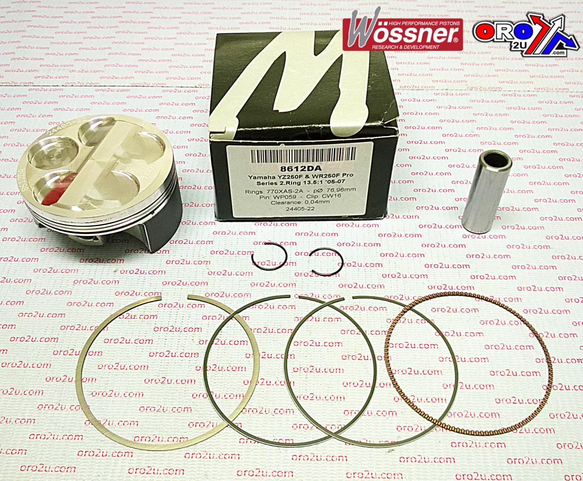 PISTON KIT 05-07 YZF250 80.00, WOSSNER 8612D300 2-RING image 1