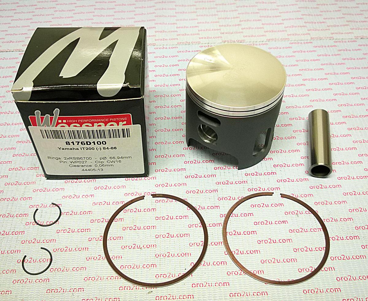 PISTON KIT 84-86 IT200 68.00, FORGED WOSSNER 8176D200 image 1