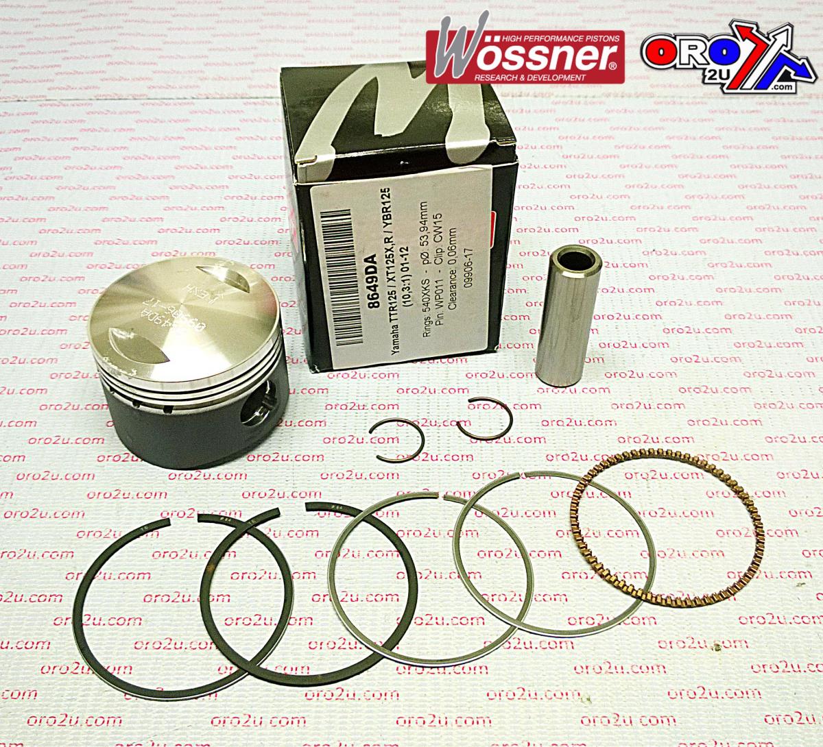 PISTON KIT 00-12 TTR125 55.00, FORGED WOSSNER 8649D100 image 1