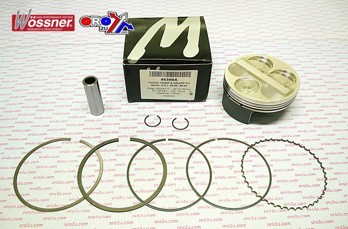 PISTON 98-00 YZF/WR400F 92 HC, WOSSNER PISTON KIT 8639DC image 1