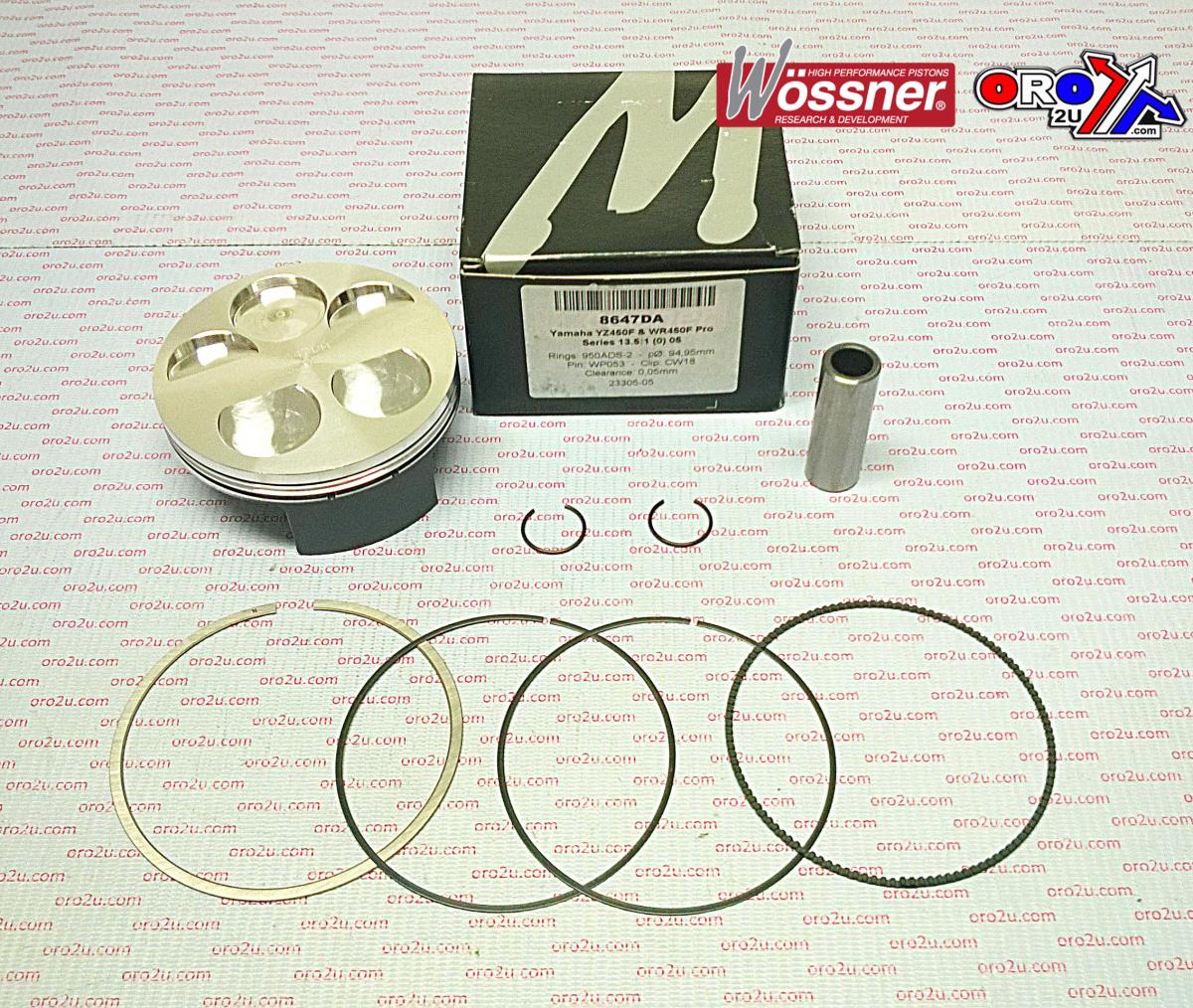 PISTON KIT 05 YZF/WR450F 95 HC, WOSSNER 8647DC image 1