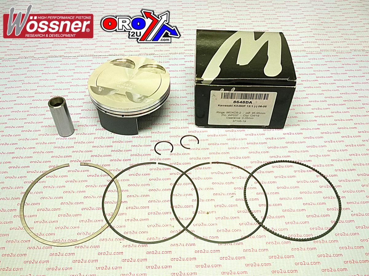 PISTON KIT 05-08 KXF450 96.00, FORGED WOSSNER 8648DC image 1