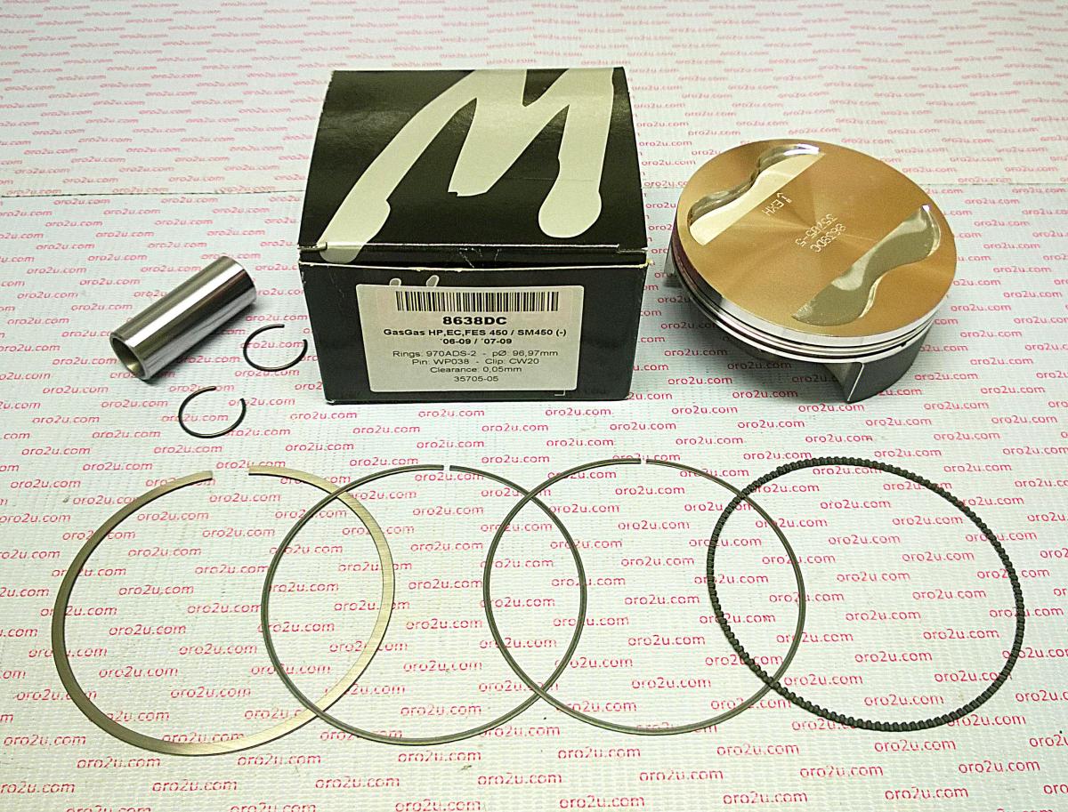 PISTON KIT 06-09 GASGAS 450 97, FORGED WOSSNER 8638DA image 1