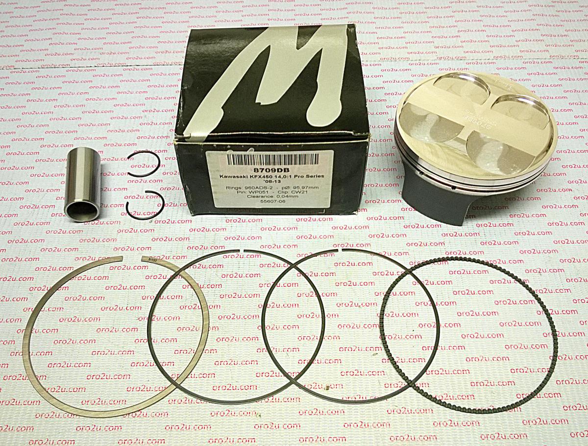 PISTON KIT 08-12 KFX450 96.00, FORGED WOSSNER 8709DB image 1
