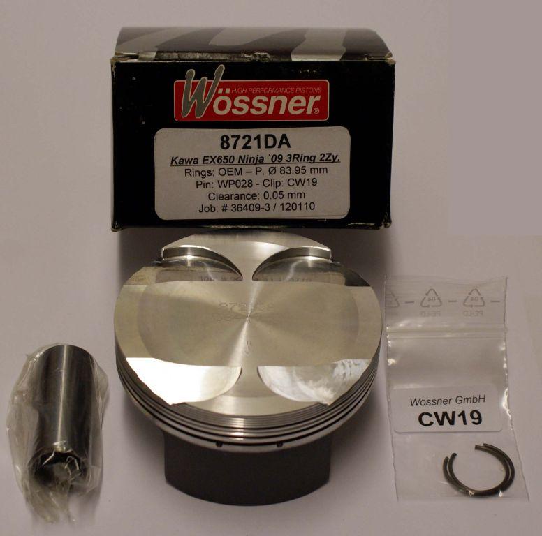 PISTON KIT 09 EX650 NINJA 84mm, WOSSNER 8721DA NO RINGS, USE OEM RINGS WITH THIS ITEM thumbnail 2
