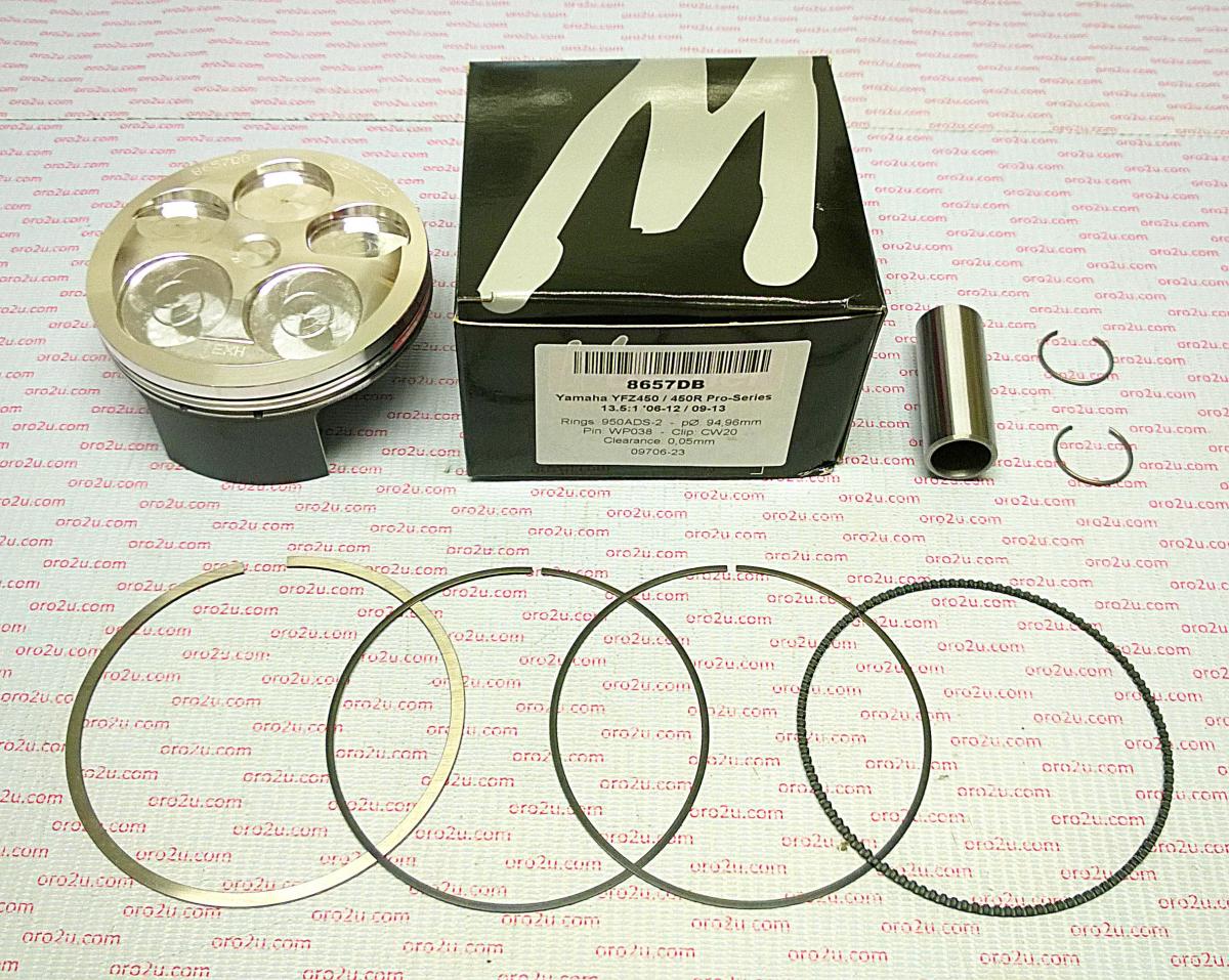 N.L.A OFFER STD COMP 56-W4835+00CWO, PISTON KIT 06-11 YFZ450 95 HC, FORGED WOSSNER 8657DC image 1