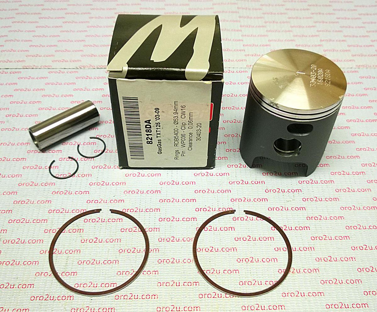 PISTON KIT 03-09 TXT125 GASGAS, FORGED WOSSNER 8218DB image 1