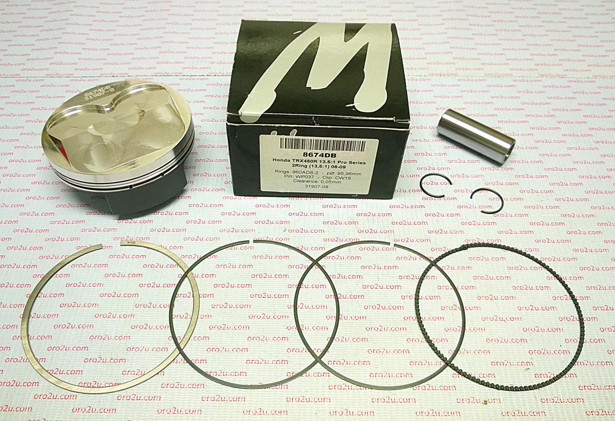 PISTON KIT 06-09 TRX450 96 HC, WOSSNER 8674DA image 1