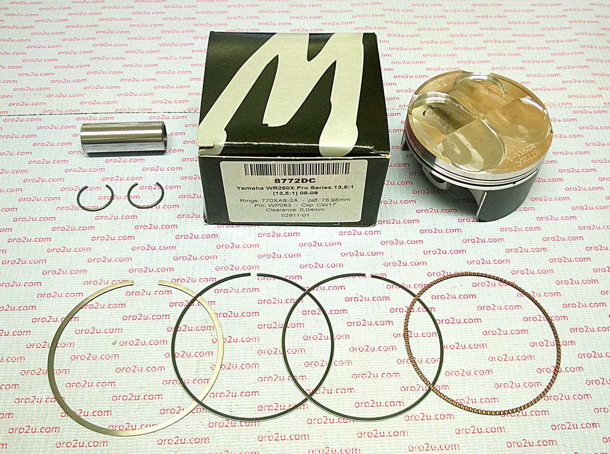 PISTON KIT 08-09 WR250X 77 HC, FORGED WOSSNER 8772DA image 1
