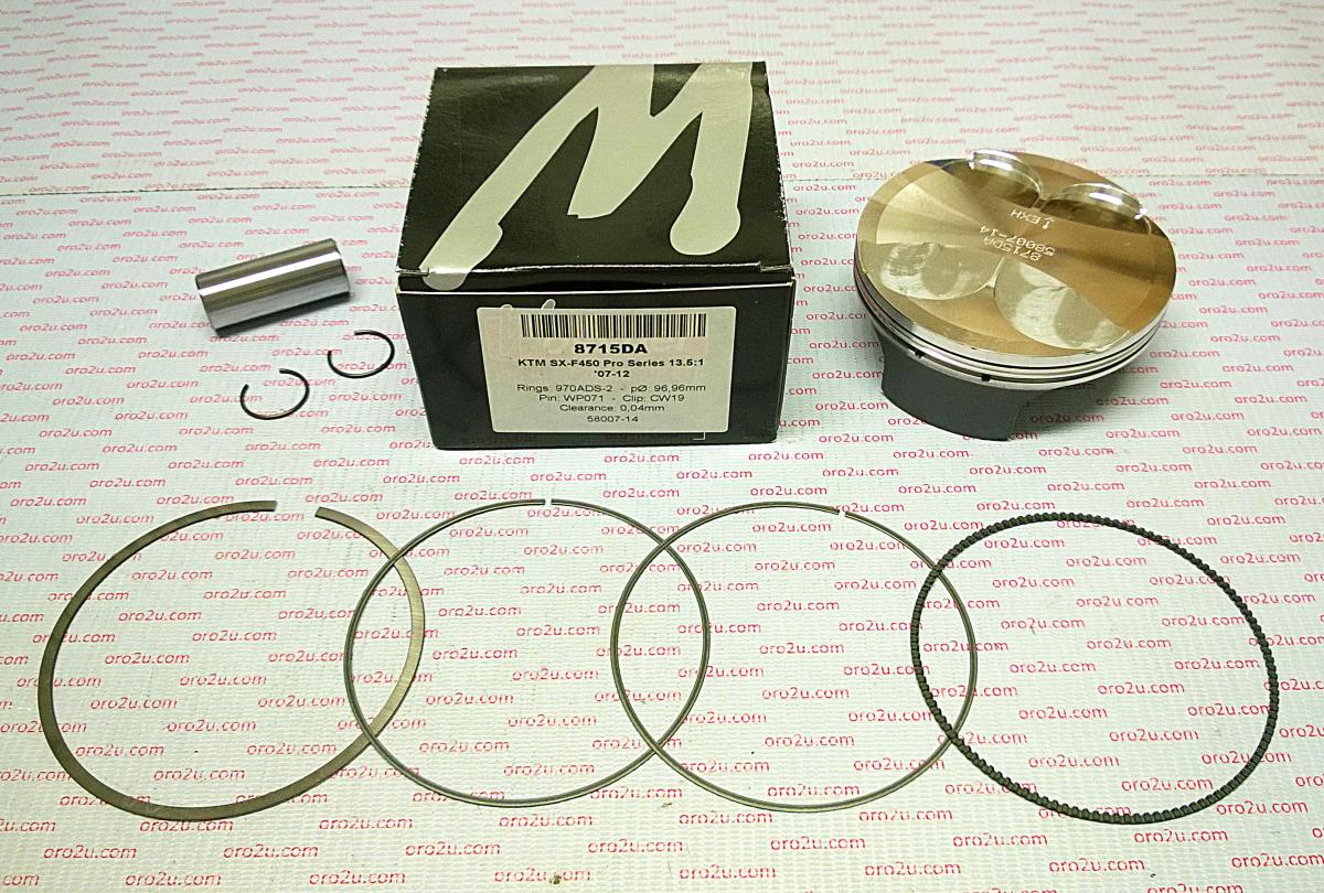 PISTON KIT SX-F450 KTM HC 97, FORGED WOSSNER 8715DC image 1