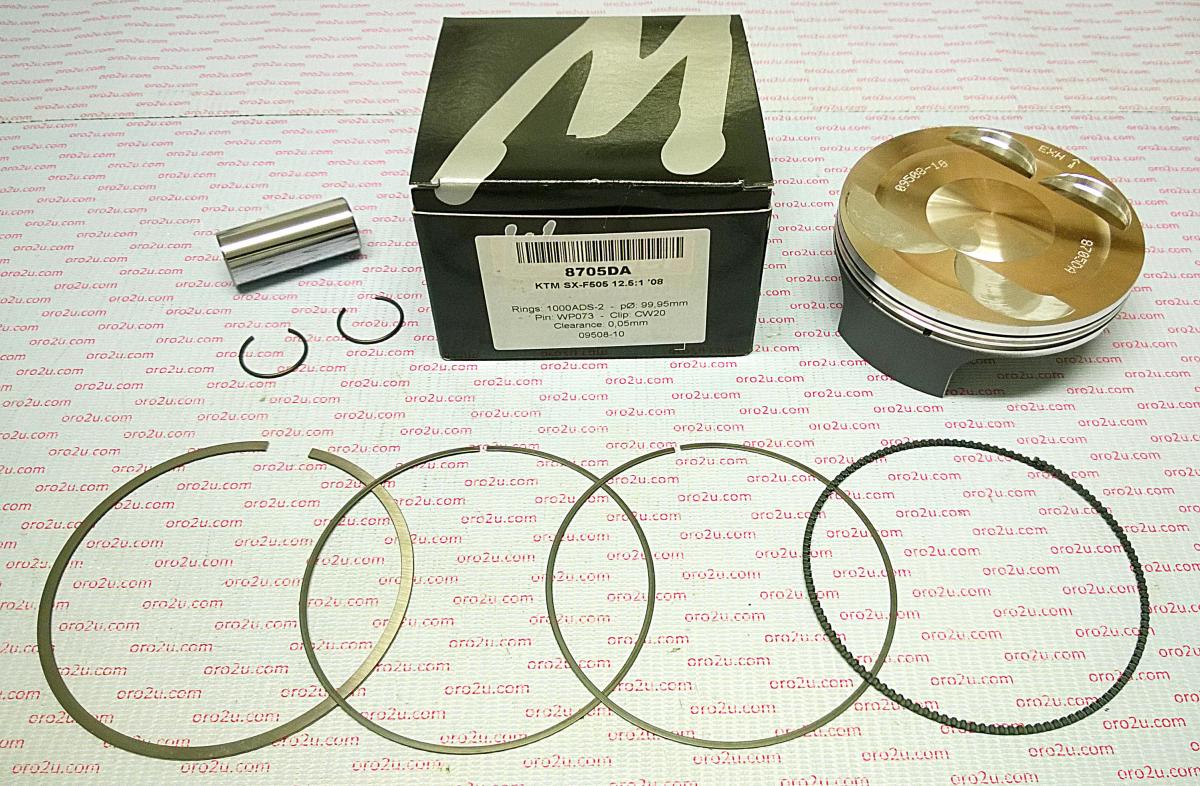 PISTON KIT SX-F505 KTM 100mm, FORGED WOSSNER 8705DC image 1