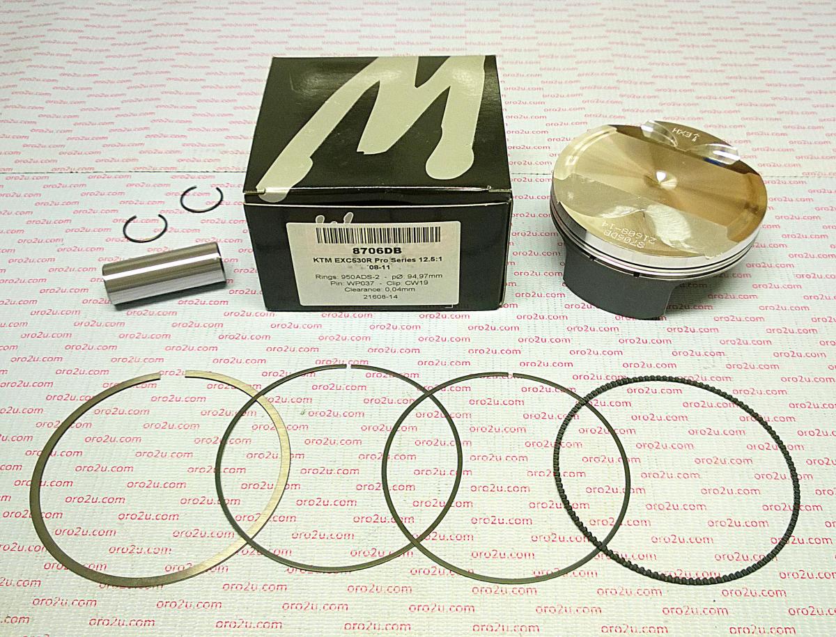 PISTON KIT EXC-R530 KTM HC 95, FORGED WOSSNER 8706DB image 1
