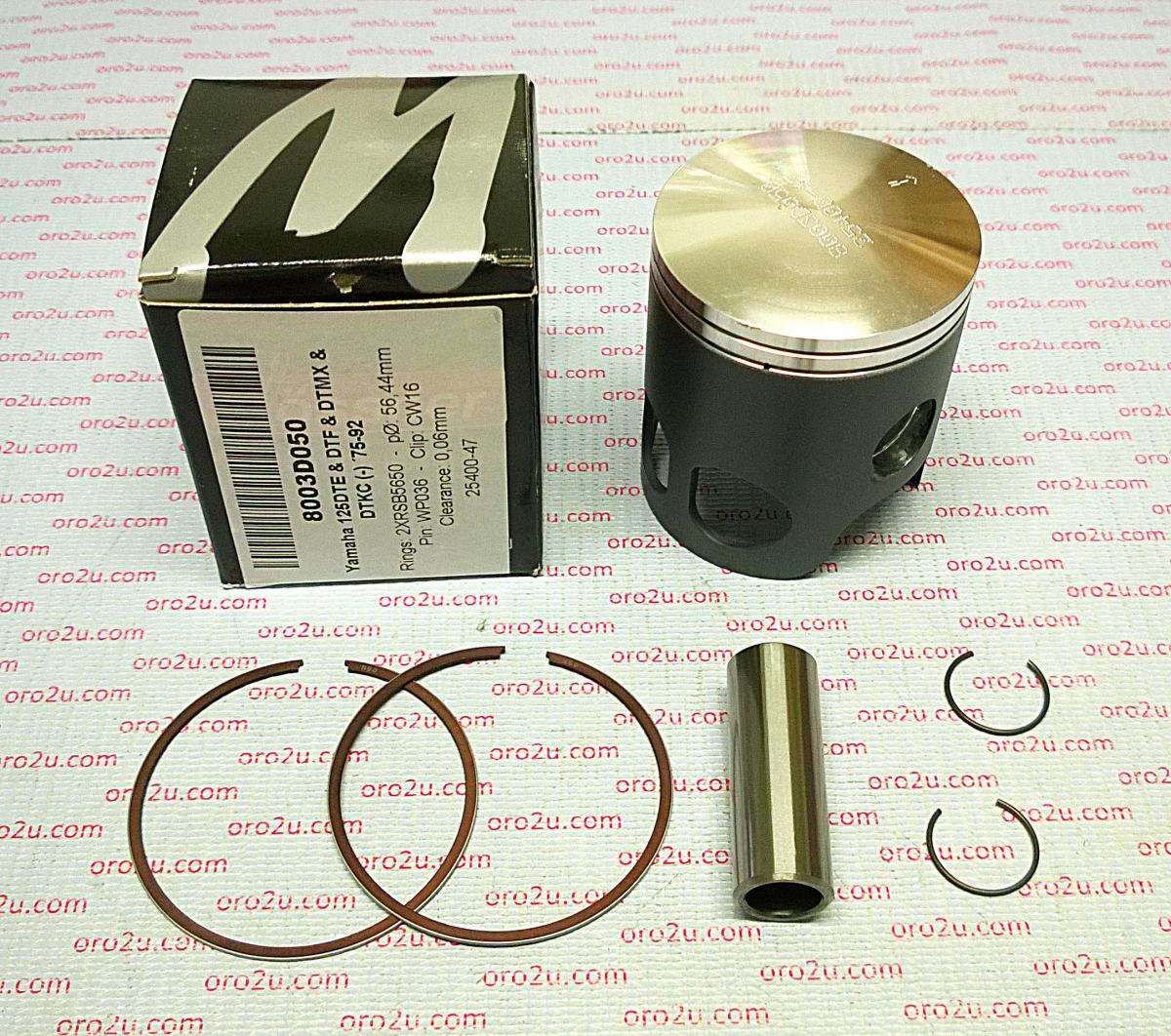 PISTON KIT DT RD 125 56.00, WOSSNER 8003DA YAM 75-92 image 1