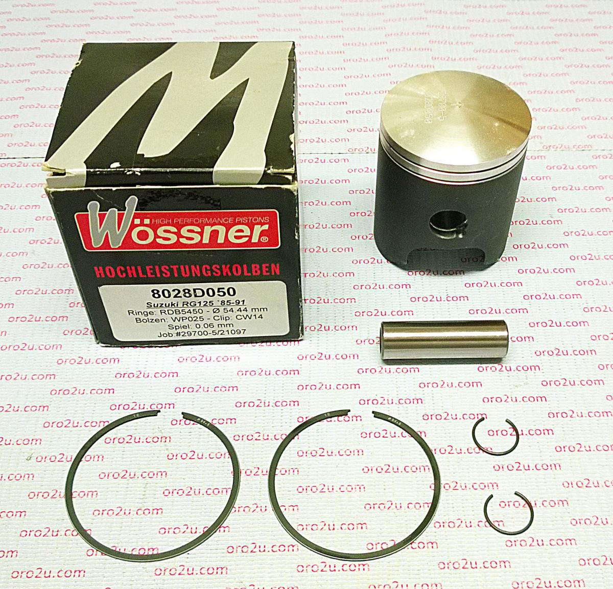 PISTON KIT 85-91 RG125 54.00, FORGED WOSSNER 8028DA image 1