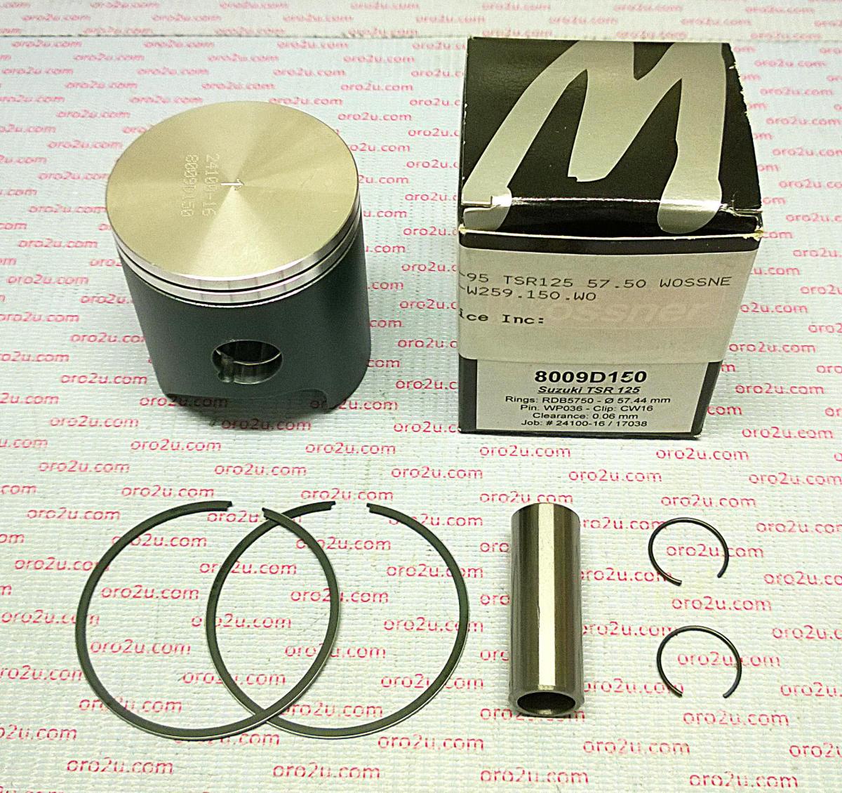 PISTON KIT 89-95 TSR125 57.50, FORGED WOSSNER 8009D150 image 1