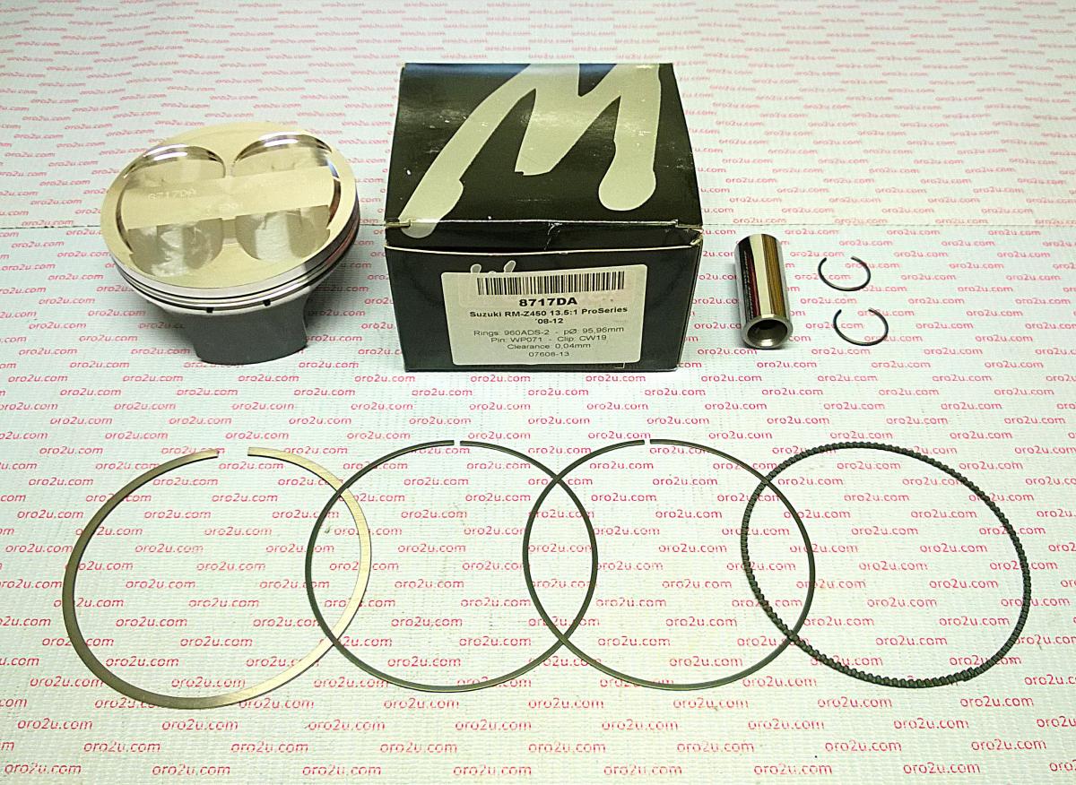 PISTON KIT 08-12 RMZ450 96 HC, FORGED WOSSNER 8717DB image 1