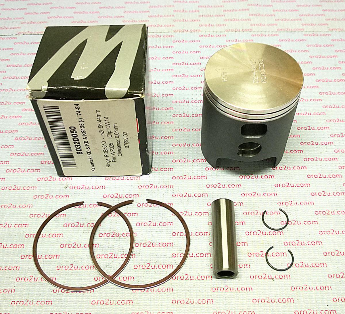 PISTON KIT KD KE KS 125 58.00, WOSSNER 8032D200 74-84 image 1