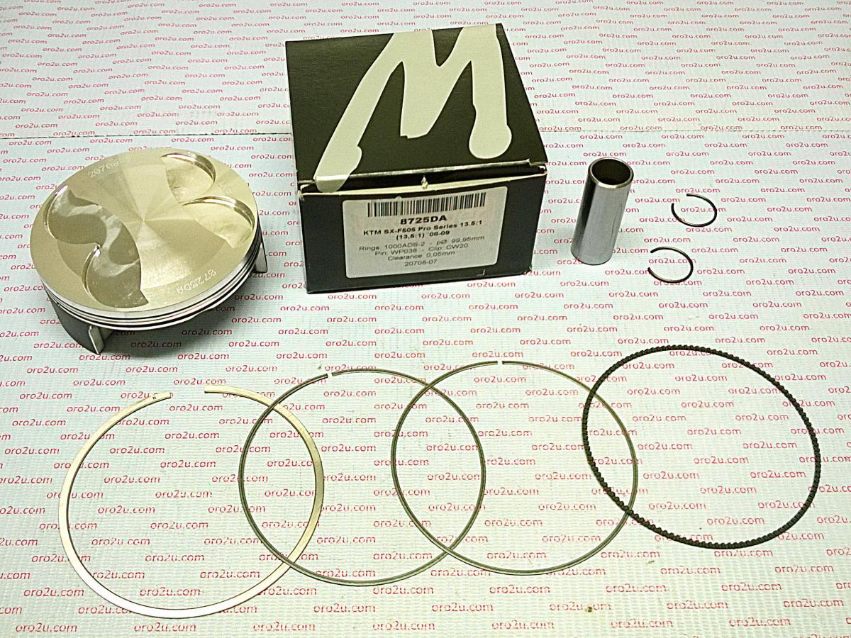 PISTON KIT KTM505SX-F-HC 100, WOSSNER 8725DC 08-09 image 1