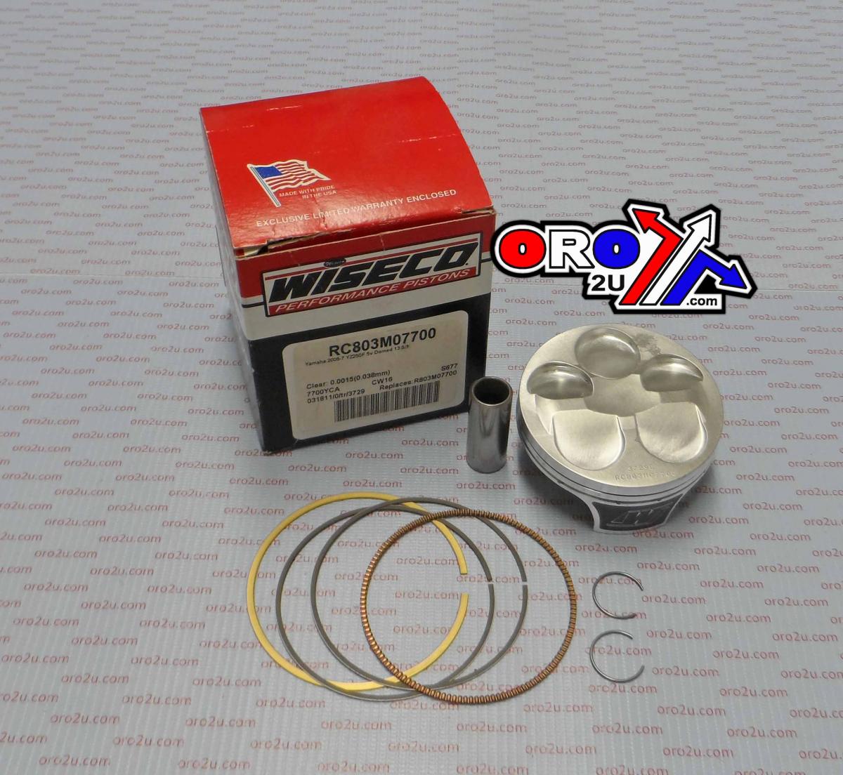 PISTON KIT 15-16 KX250F 14.5, WISECO 40135M07700 77mm, SKIRT COATING ArmorGlide image 1