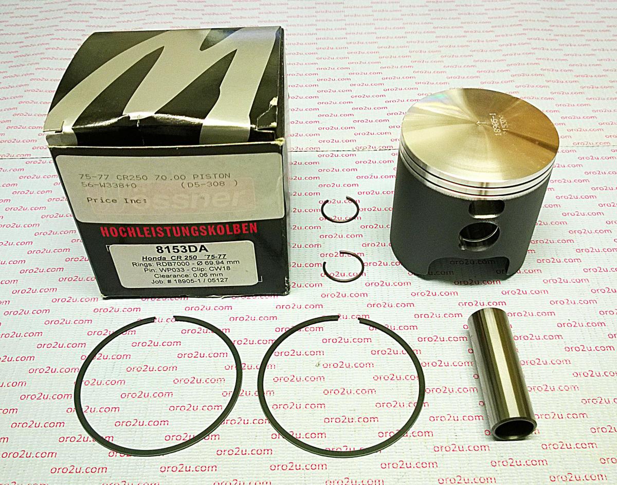 PISTON KIT 75-77 CR250 71.50, WOSSNER FORGED 8153D150 image 1