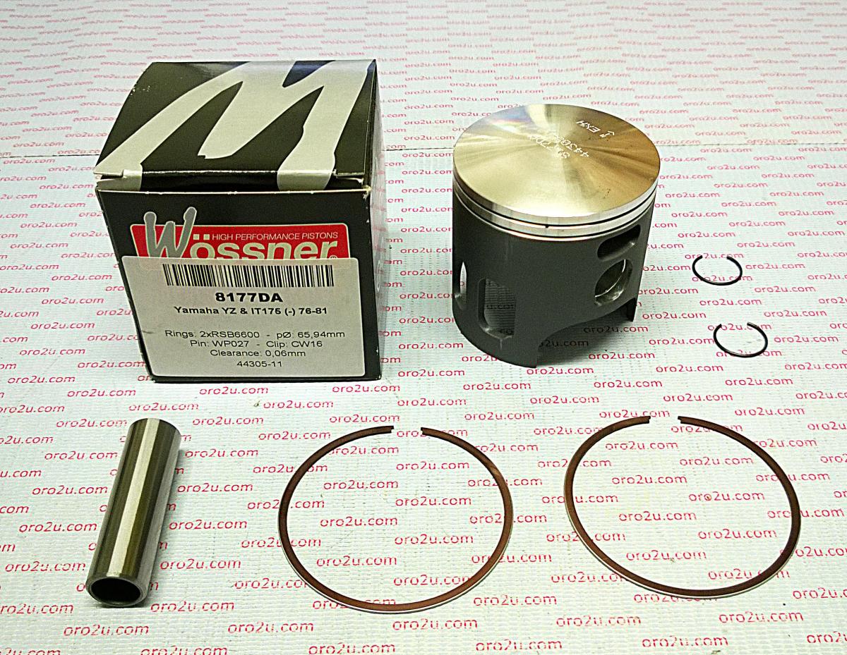 PISTON KIT 76-81 IT175 67.00, FORGED WOSSNER 8177D100 image 1