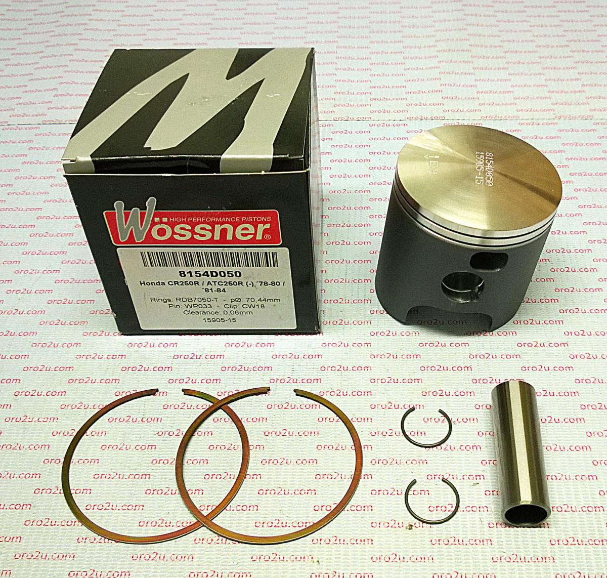 PISTON KIT 78-80 CR250 70.00, FORGED WOSSNER 8154DA, ATC250R 81-84 image 1