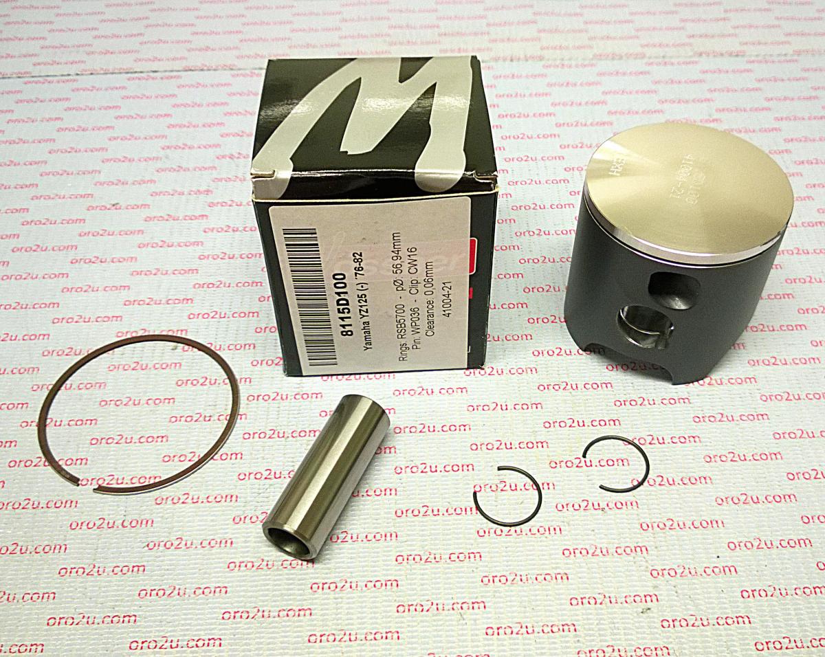 PISTON KIT 76-82 YZ125 58.00, FORGED WOSSNER 8115D200 image 1