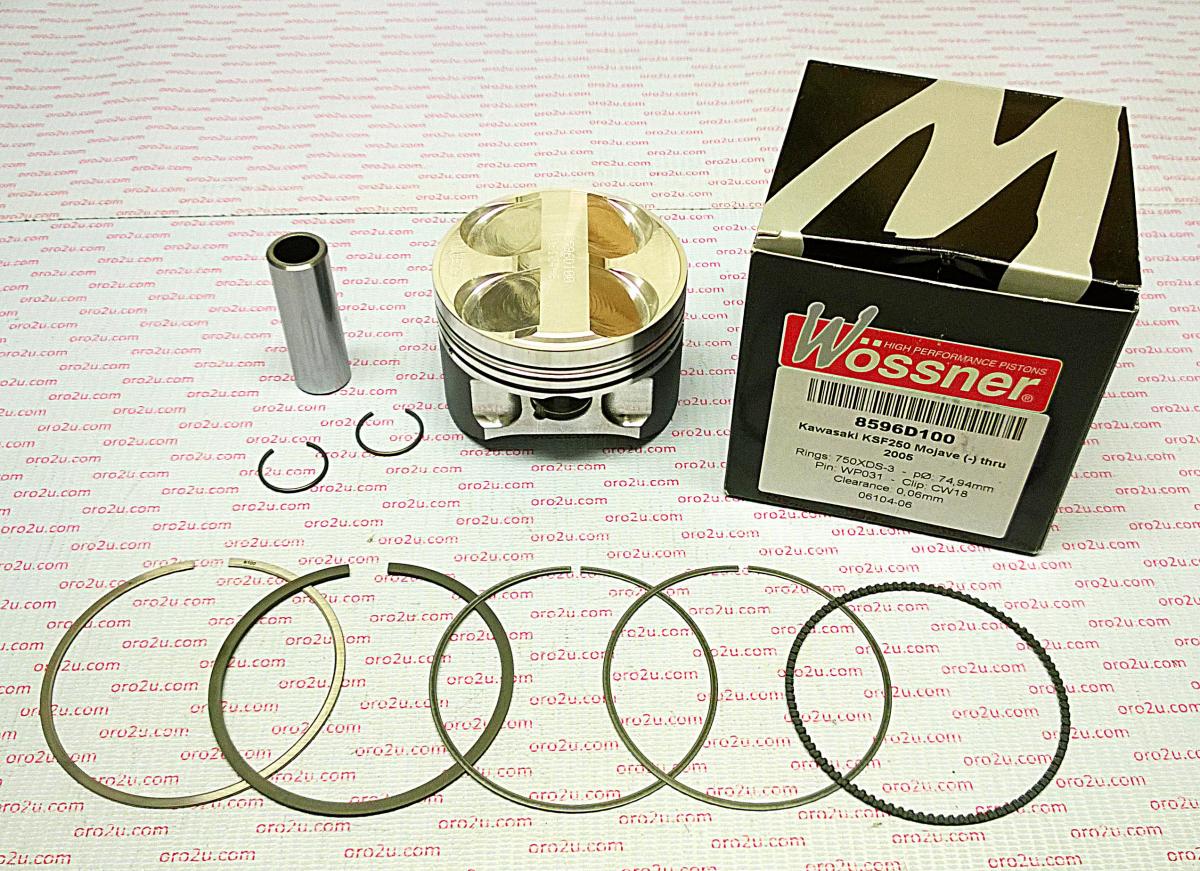 PISTON KIT 87-05 KSF250 74.50, FORGE WOSSNER 8596D050 ATV image 1