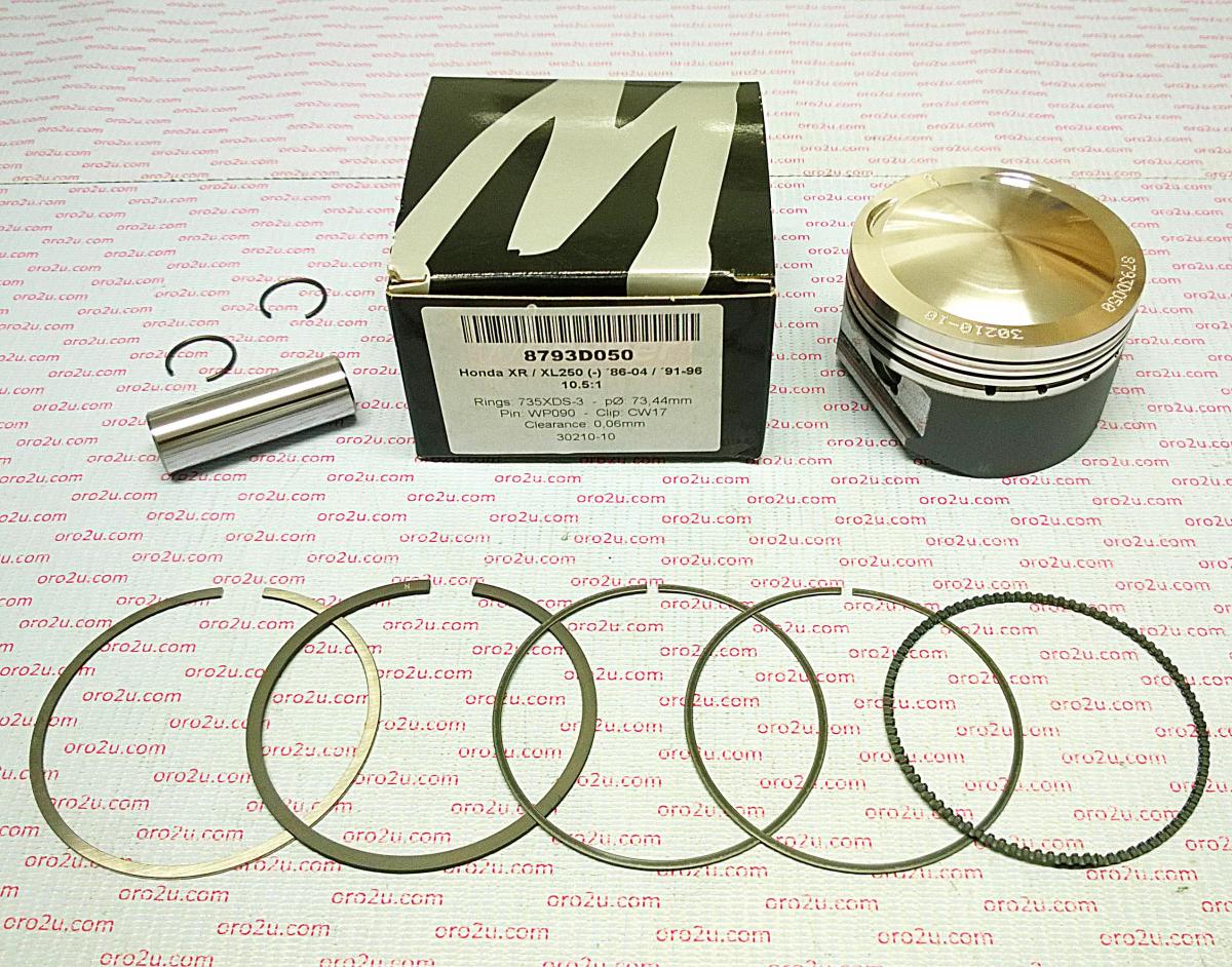 PISTON KIT 86-04 XR250 77.00, FORGED WOSSNER 8793D400 image 1