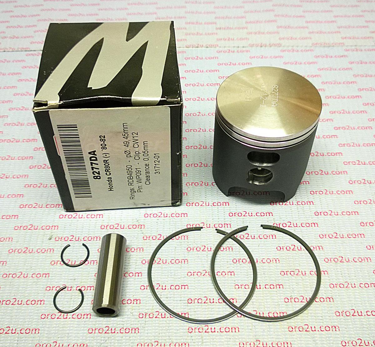 PISTON KIT 80-82 CR80 51.00, WOSSNER 8277D150 HONDA MX image 1