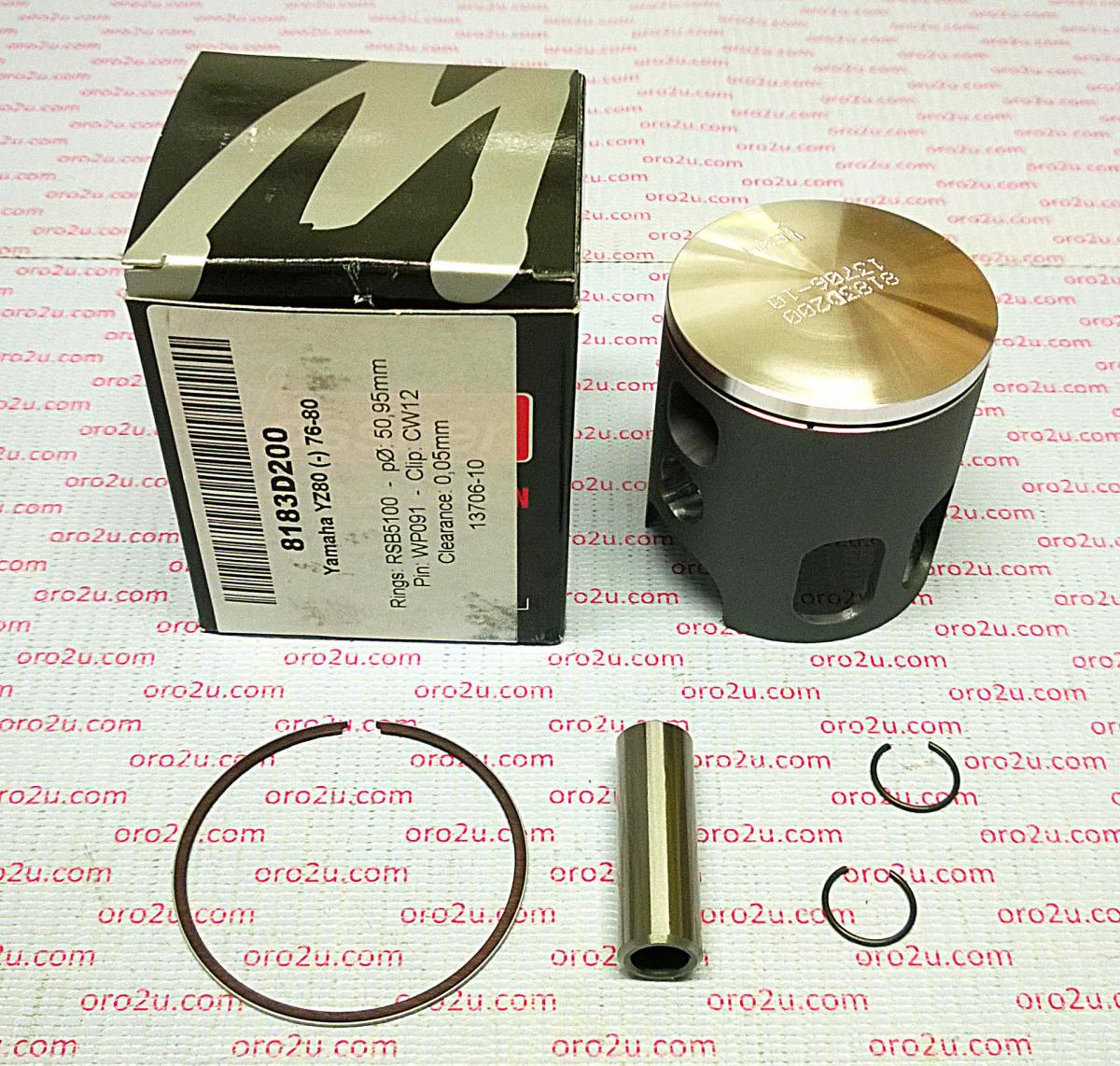 PISTON KIT 76-80 YZ80 50.00, FORGED WOSSNER 8183D100 image 1