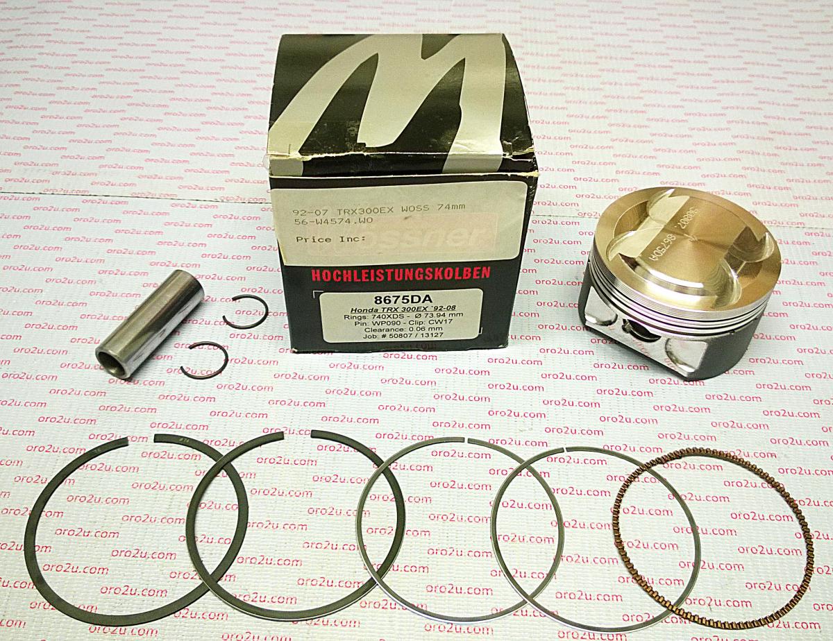 PISTON KIT 92-08 TRX300 76.00, FORGED WOSSNER 8675D200 image 1