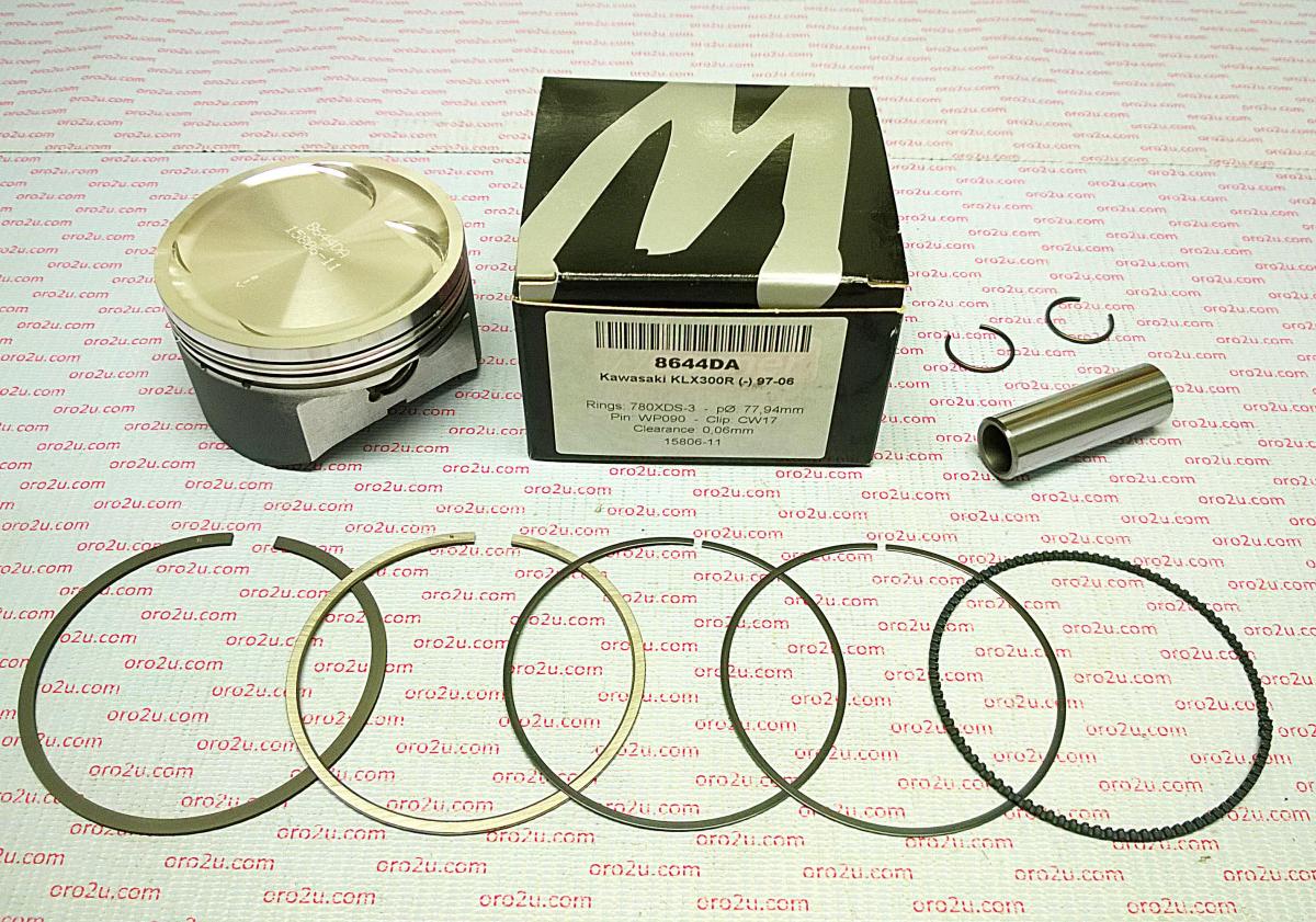 PISTON KIT 97-06 KLX300 80.00, FORGED WOSSNER 8644D200 image 1
