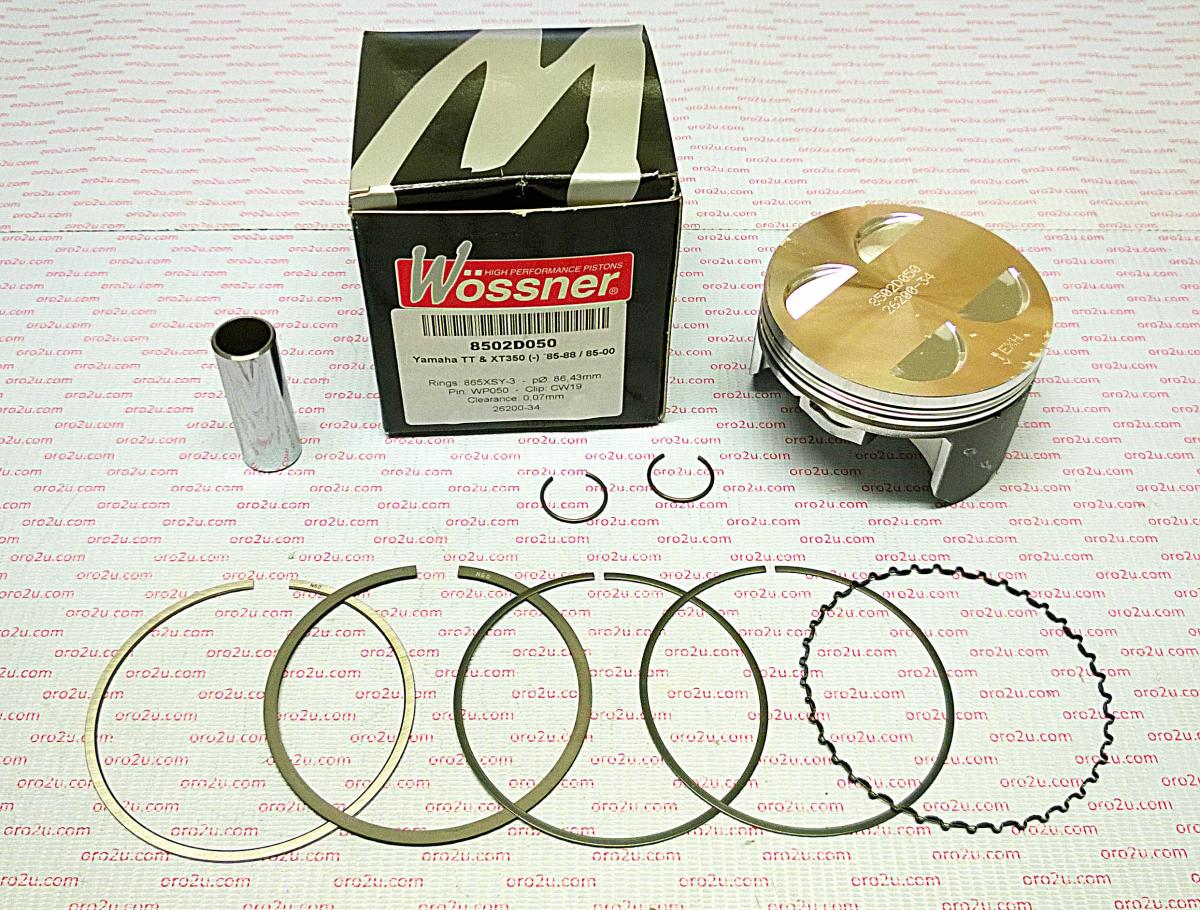 PISTON KIT XT350 TT350 86.00, FORGED WOSSNER 8502DA image 1