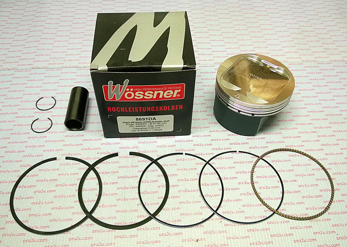 PISTON KIT POLARIS 500 92.50, FORGED WOSSNER 8691D050 image 1
