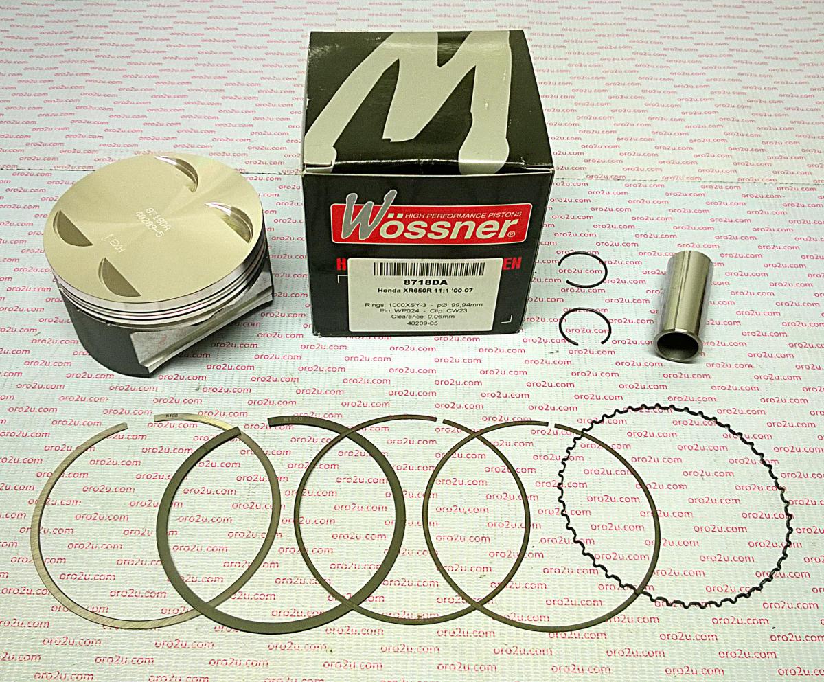 PISTON KIT 00-09 XR650R HC, FORGED WOSSNER 8718D200 image 1