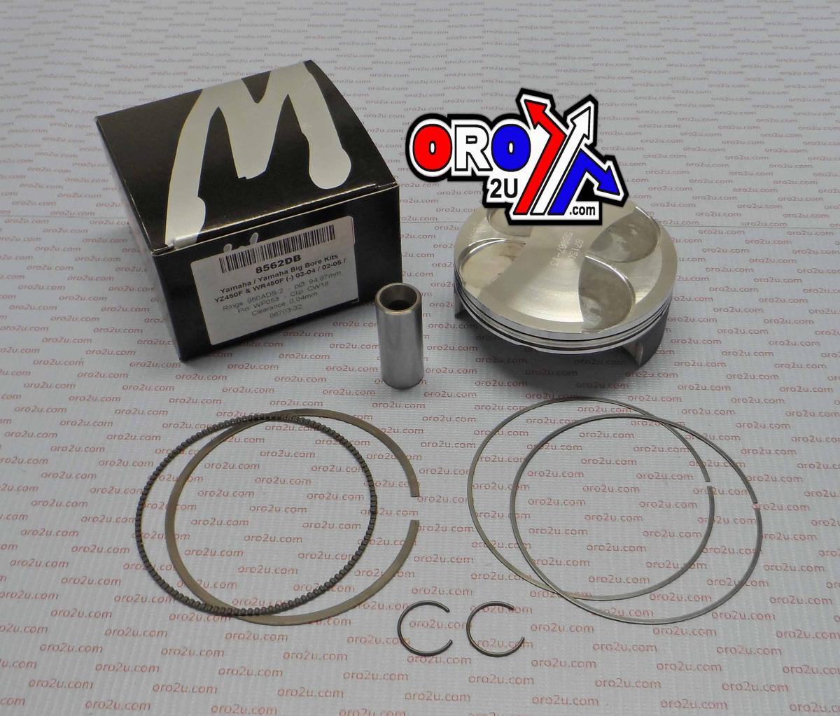 PISTON KIT 03-04 YZF450 95 HC, FORGED WOSSNER 8570DB thumbnail 5