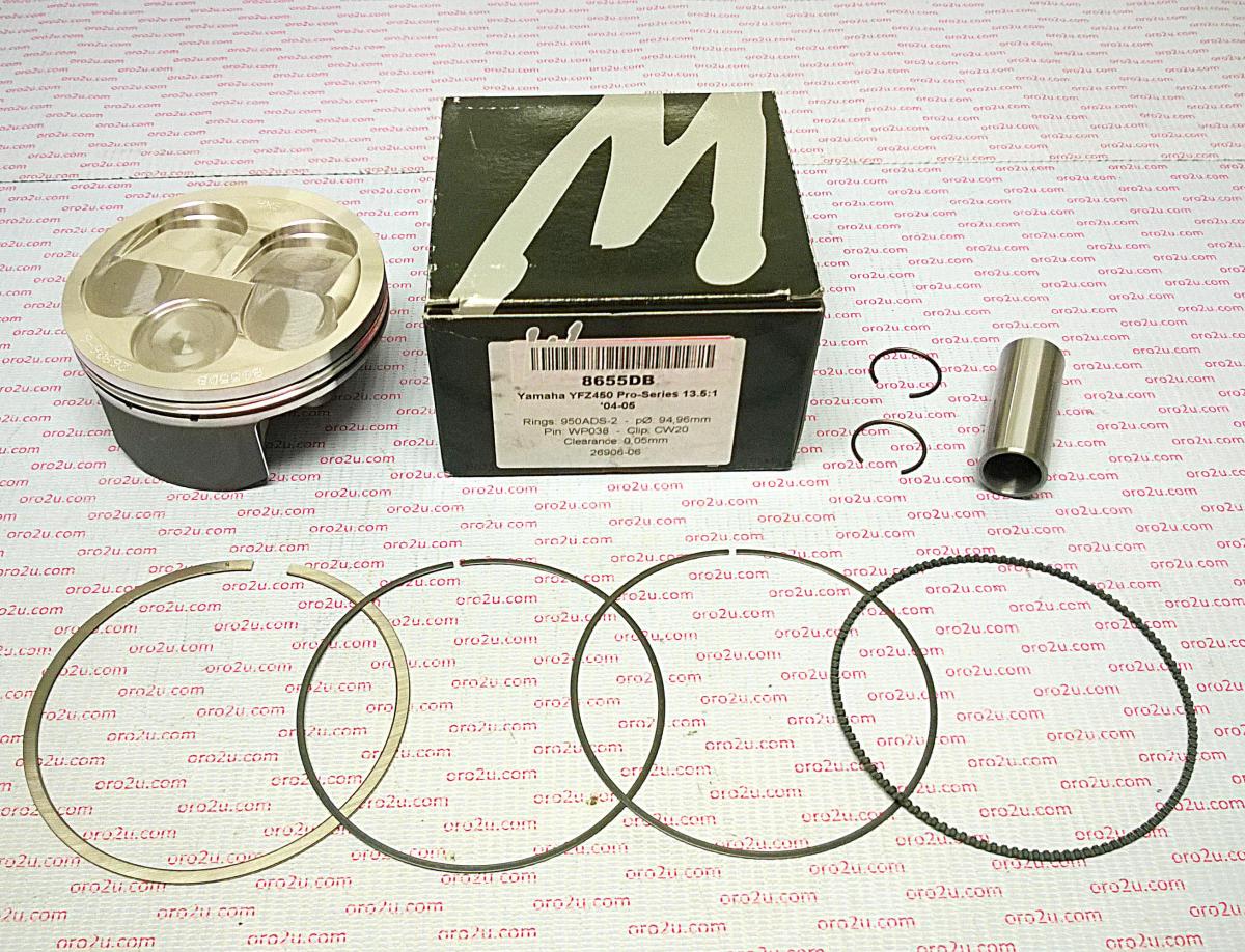 PISTON KIT 04-05 YFZ450 95.00, FORGED WOSSNER 8655DA image 1