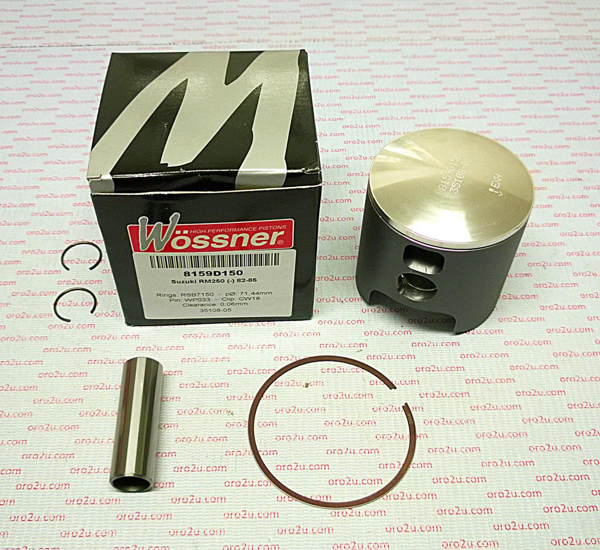 PISTON KIT 82-85 RM250 70.50, FORGED WOSSNER 8159D050 image 1