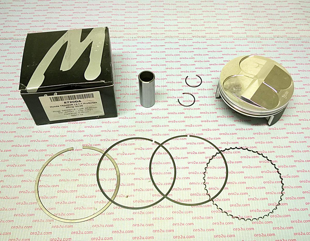 PISTON KIT 04-05 TRX450R HC A, FORGED WOSSNER 8720DA 13.1 image 1